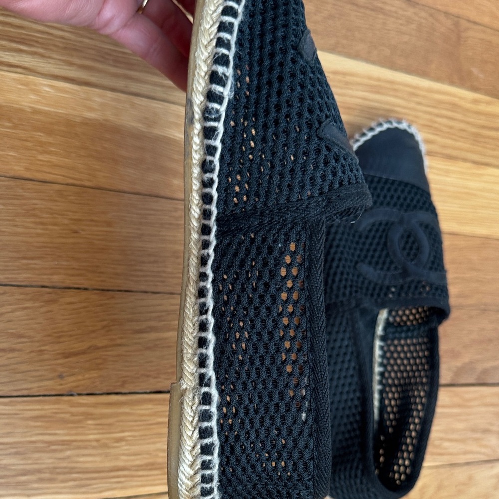 CHANEL Black Mesh Espadrilles - Picture 5 of 8
